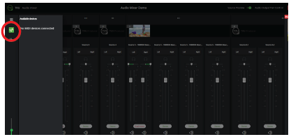 Advanced Audio Mixer MIDI device menu 2