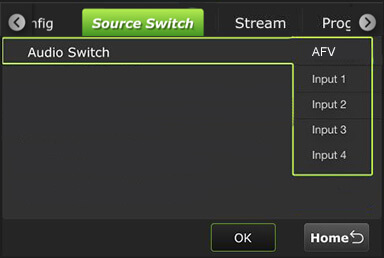 RPS One Audio switch setting