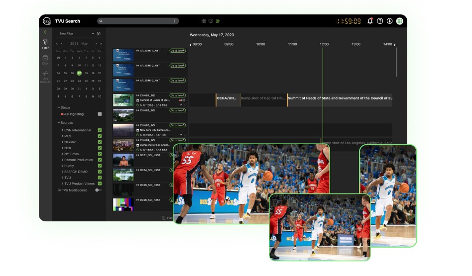TVU Search - AI solutions for sport broadcasting