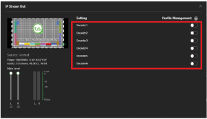 IP stream out config