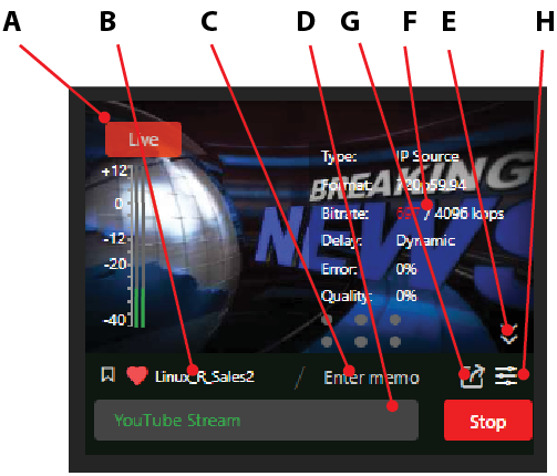 Receiver Control - Receiver block controls when live