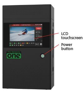 The One LCD touchscreen and power indicator