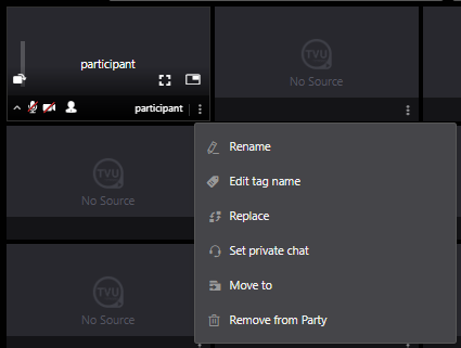 participant settings host view