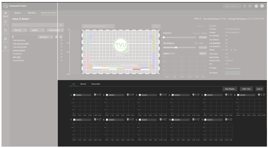 Advanced Control page - Data transmission monitor panel