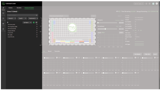 Advanced Control page - Source panel location