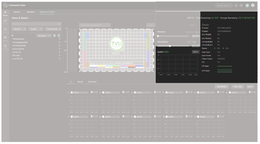 Advanced Control page - Status and Diagnostics panel