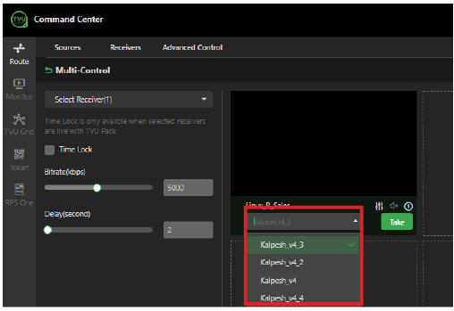 Multi-Control source selection 