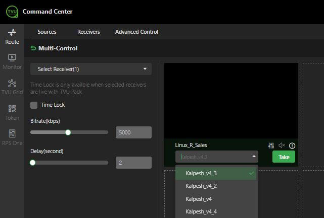 Multi-Control source selection