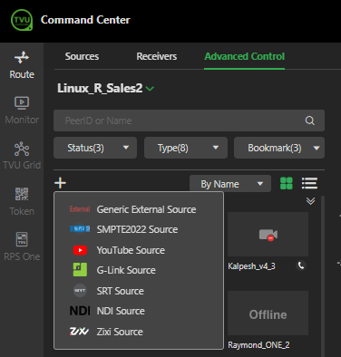 advanced control external source selection